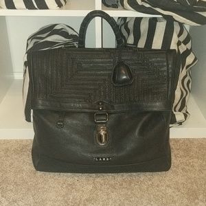 L.A.M.B. Black Leather Backpack Rucksack